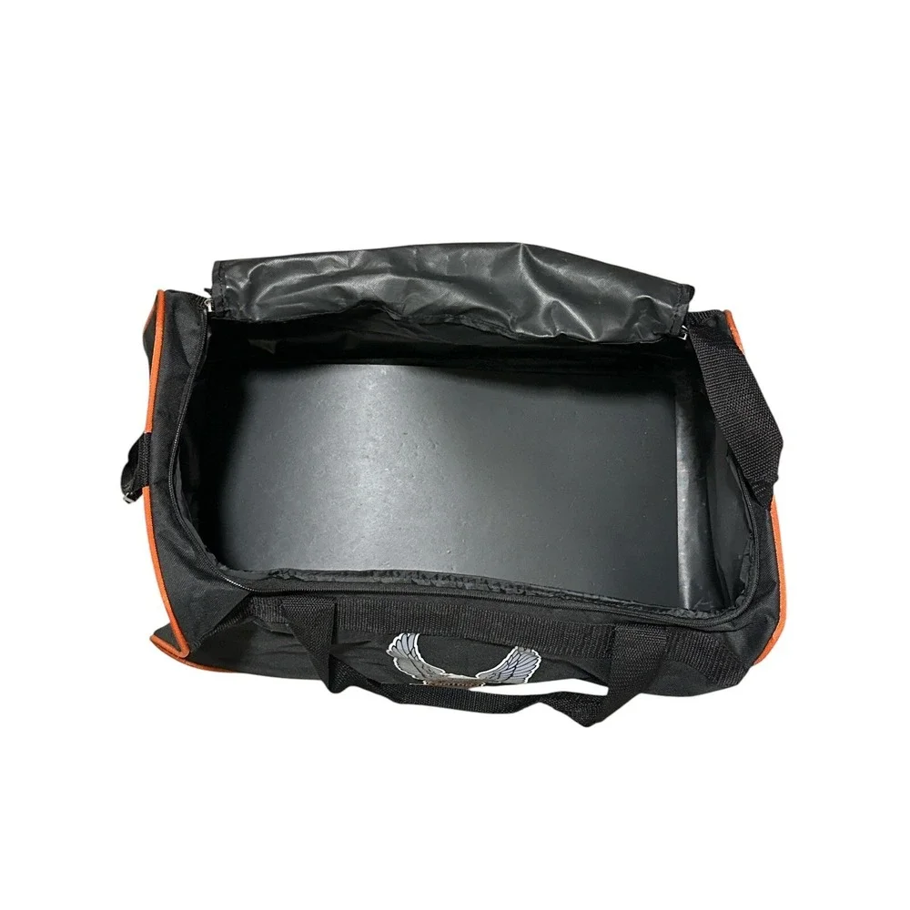 Harley-Davidson Motorcycles‎ Eagle Logo Black & Orange Durable Travel Duffle Bag